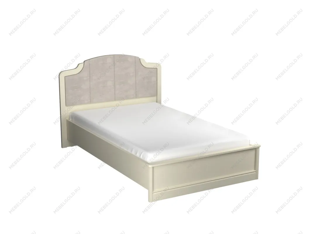 Кровать Люкс 1200 с подъемным механизмом, Сиена (1394*2110*1090), Береза бежевая, велюр | изображение 1