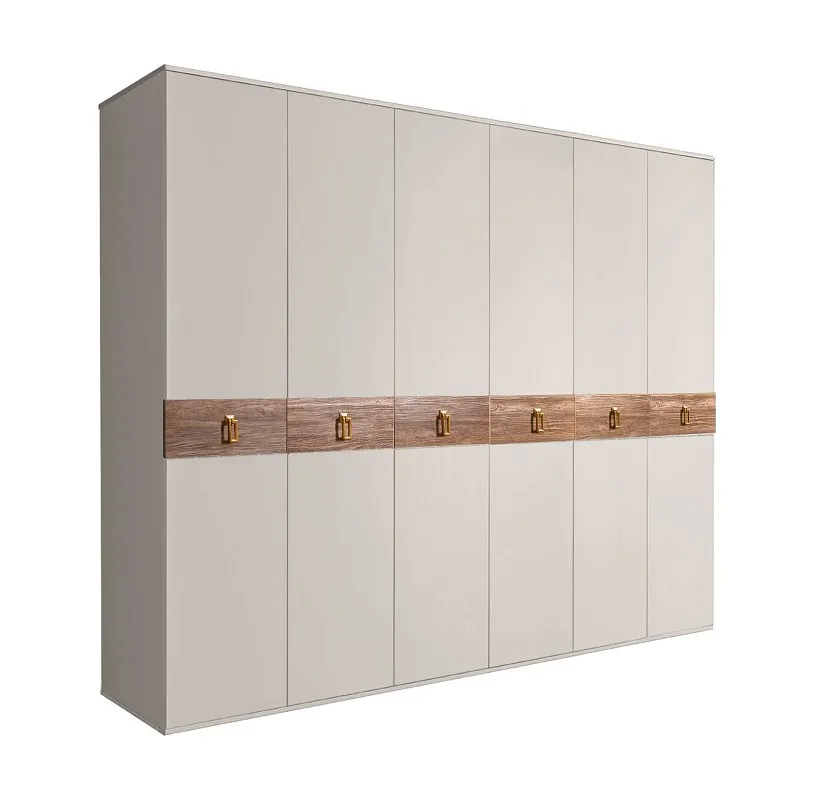 Шкаф 6-ти дв. Bogemia Wood Fa (Шелк/Золото) БМШ2/6(Wo)