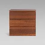 Варма Прайм 3 комод 80x77x48 шпон ясень, коричневый | изображение 1