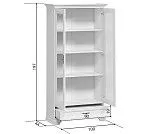 Шкаф с витриной Кентаки REG2W1S белый - Выставка Балашиха | изображение 6