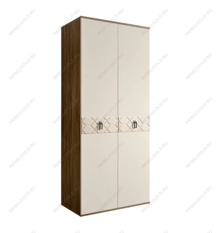 Шкаф 2-х дверный Bogemia Woodline Fa (Слоновая кость/Хром) БМШ2/2