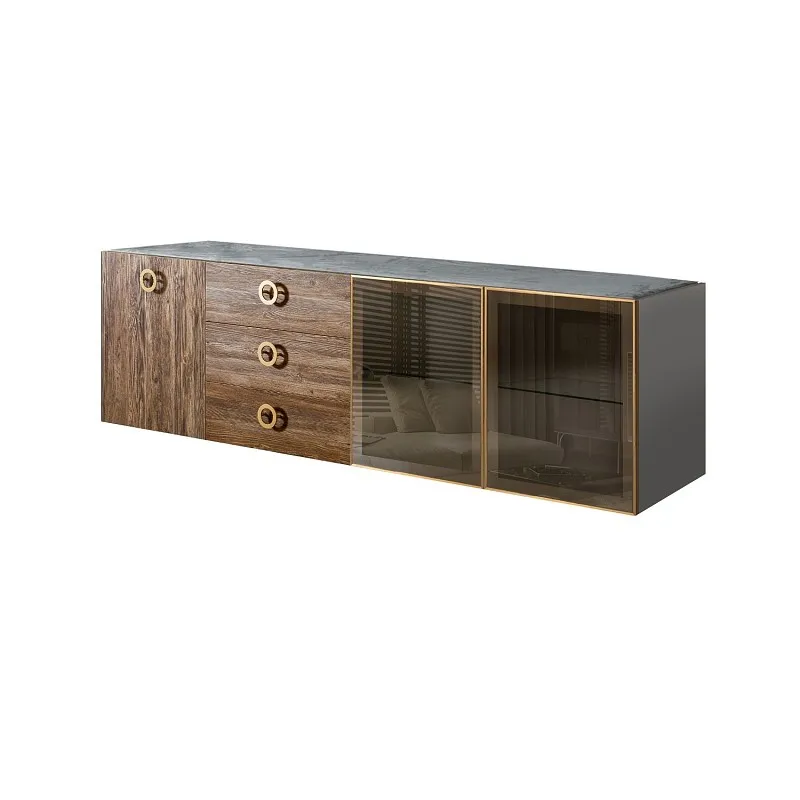 Комод 2.1м Bogemia Fly Wood Fi (Серый) (Novabuk/Золото) БМКМ-5[5][10]
