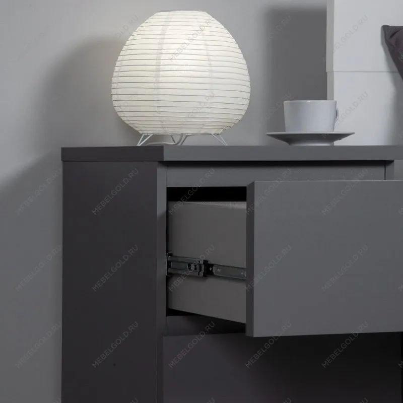 Тумба прикроватная Варма, 2 ящика, 40х55х40 см, эмаль серая | изображение 24