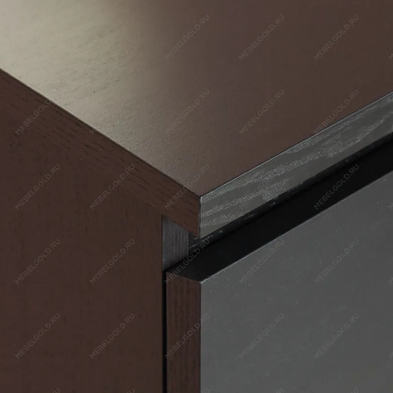 Комод Варма, 6 ящиков, горизонтальный, 160х78х40 см, шпон натурального дерева, ясень черный | изображение 4