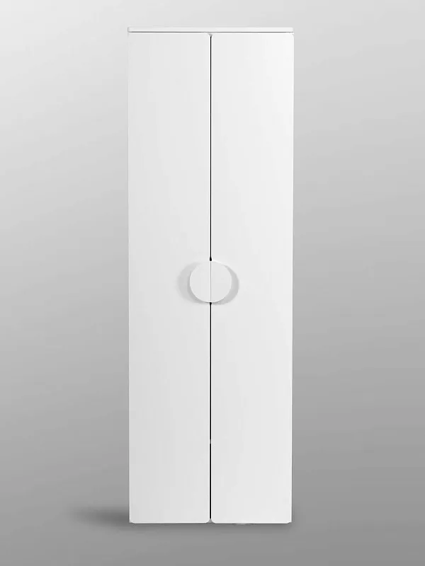 Шкаф Пикси распашной, с двумя дверьми и полкой 60x57x180, белый (робкий подснежник) | изображение 5