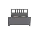 САГА кровать двойная 140х200 серая | изображение 1