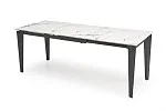 Стол обеденный Halmar FELIX раскладной (белый мрамор/черный) | изображение 2
