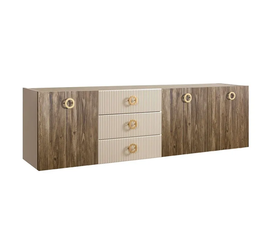 Комод 2.1м Bogemia Fly Wood Fi (Слоновая кость) (Novabuk/Золото) БМКМ-5