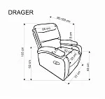 Кресло HALMAR DRAGER серый | изображение 12