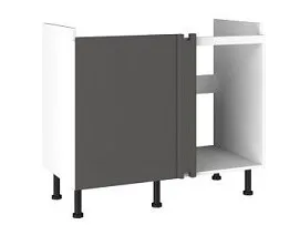 Стол под мойку угловой СМУ-110, Виста (1000*534*870) Экокожа Серый, 26704