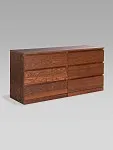 Комод Варма Прайм, 6 ящиков, горизонтальный, 160х77х48 см, шпон натурального дерева, ясень коричневый | изображение 8