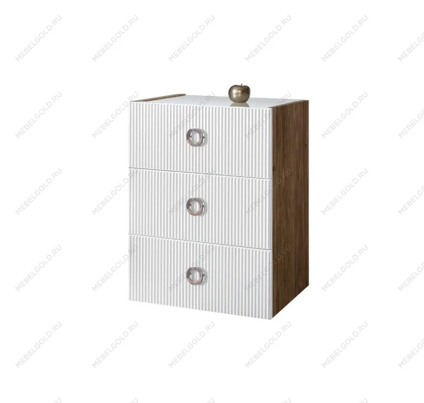 Комод Bogemia Woodline Fly Fi (Белый) (Lakobel/Хром) БМКМ-1