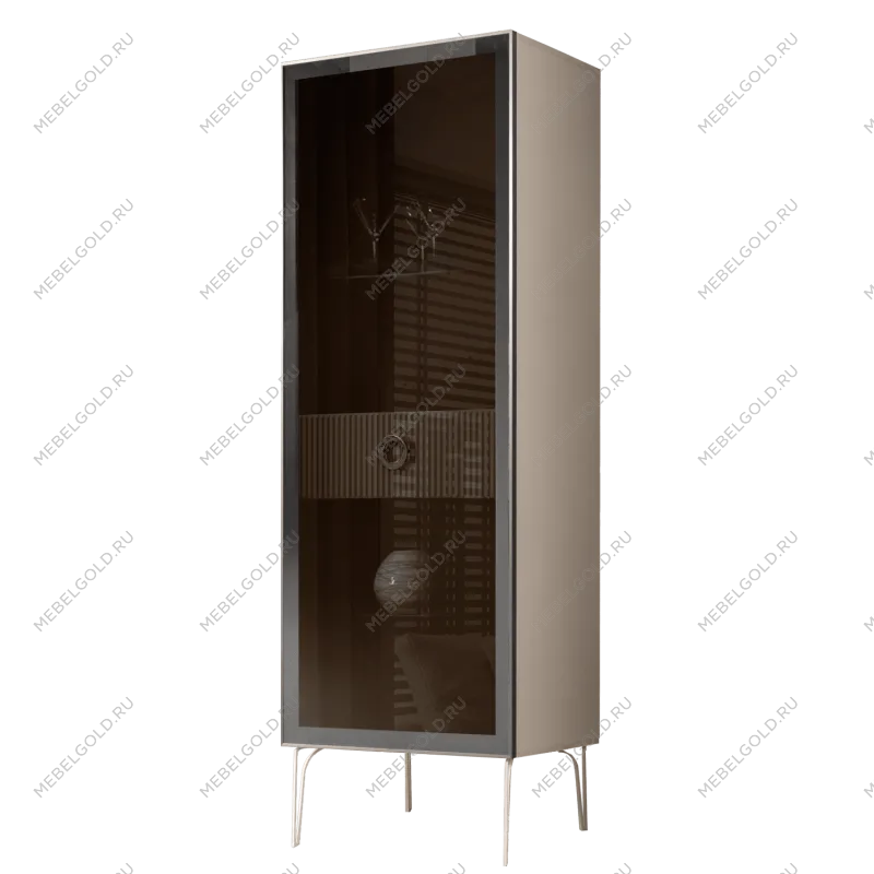 Витрина Bogemia Fillini (Слоновая кость/Хром) БМВ1-1С(Fi)