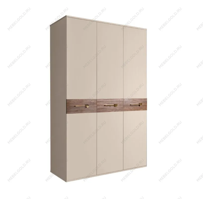 Шкаф 3-х дверный Bogemia Wood Wo (Ваниль/Золото) БМШ2/3(Wo)