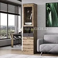 Шкаф с витриной Джаггер 1V1D1SN - Выставка Лобня