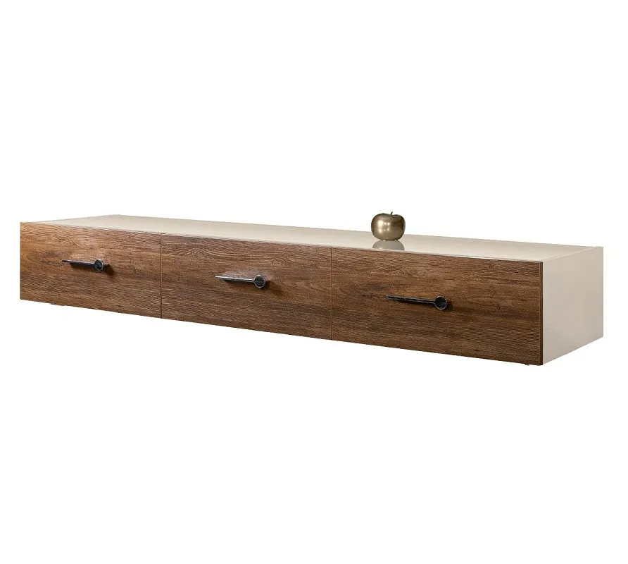 Тумба телевизионная 2.1м Bogemia Fly Wood Wo (Слоновая кость) (Lakobel/Хром) БМТ-2