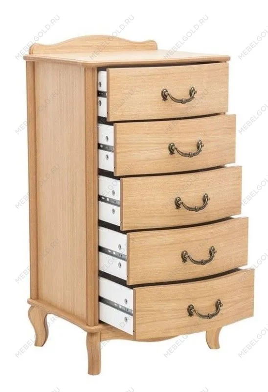 Комод Джульетта узкий 5 ящ.(светлый дуб) | изображение 2
