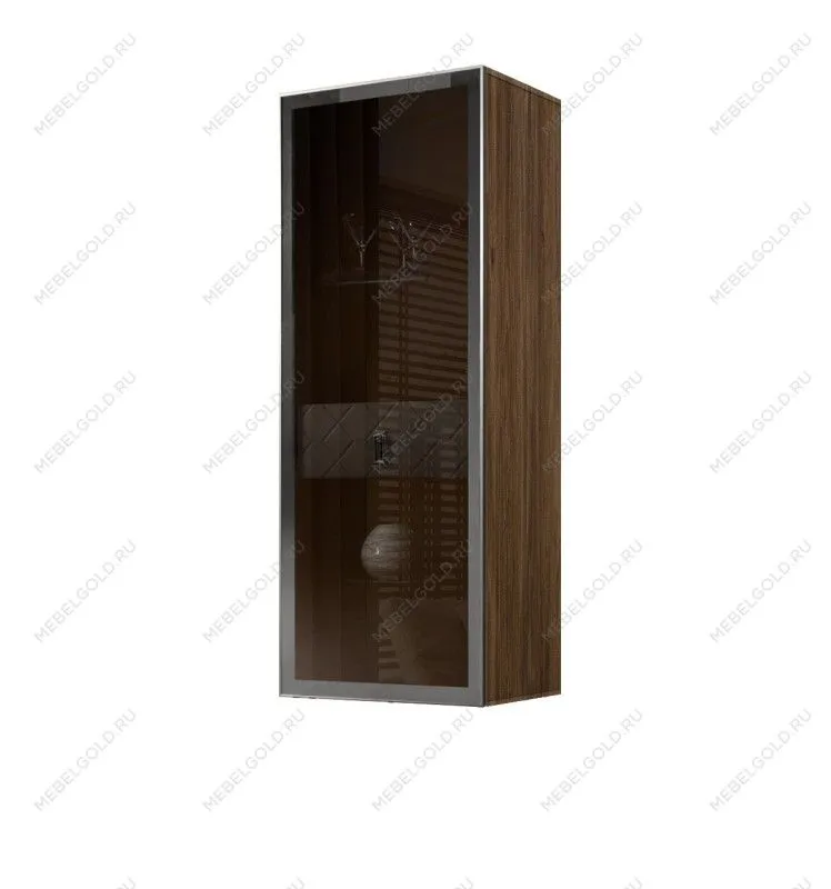 Витрина Bogemia Woodline Fly Fa (Серый/Хром) БМВ1-1С