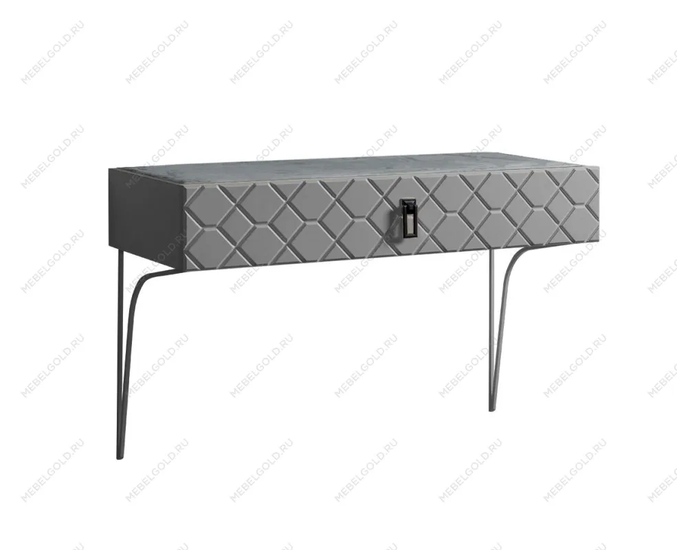 Стол туалетный (консоль) Bogemia Farfalle (Серый) (Novabuk/Черный) БМСТ-1(Fa)