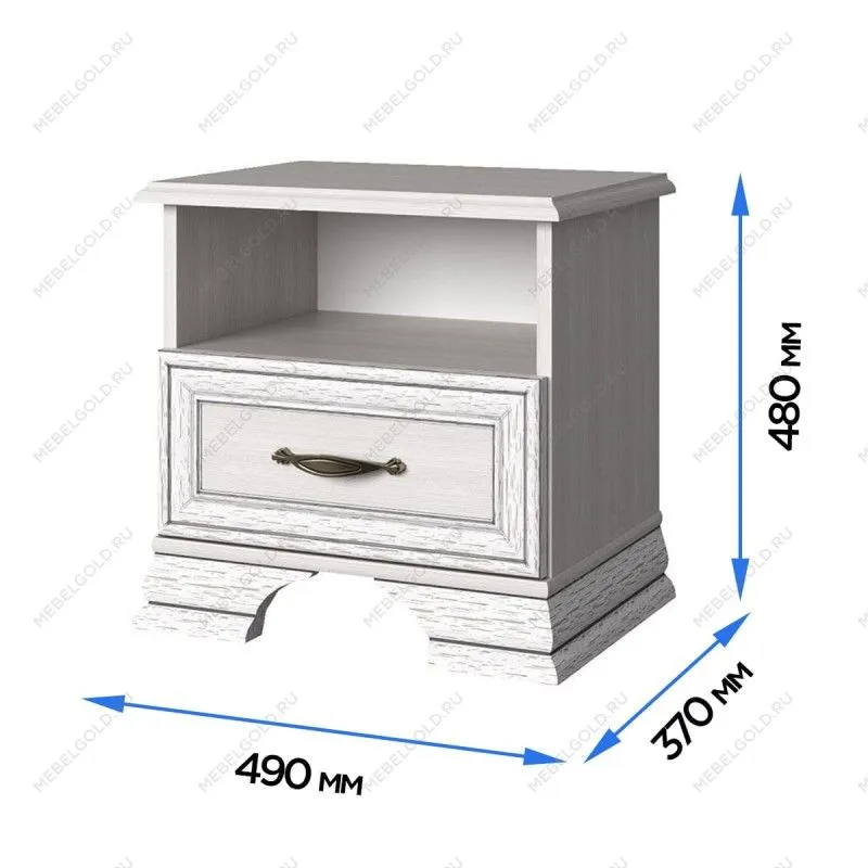 Тумба прикроватная Тиффани 1S вудлайн кремовый | изображение 2