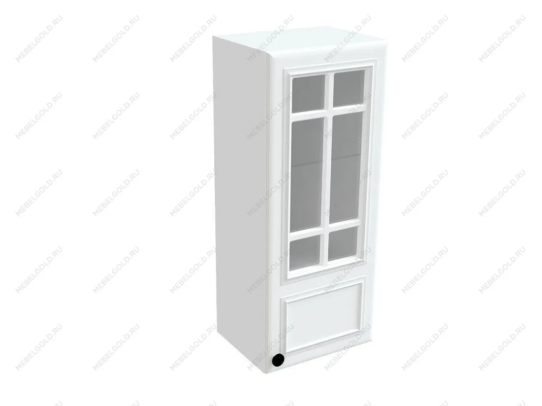 Шкаф со стеклом ШСТ-40, Бьянка (400*320*960) Белый, 21131