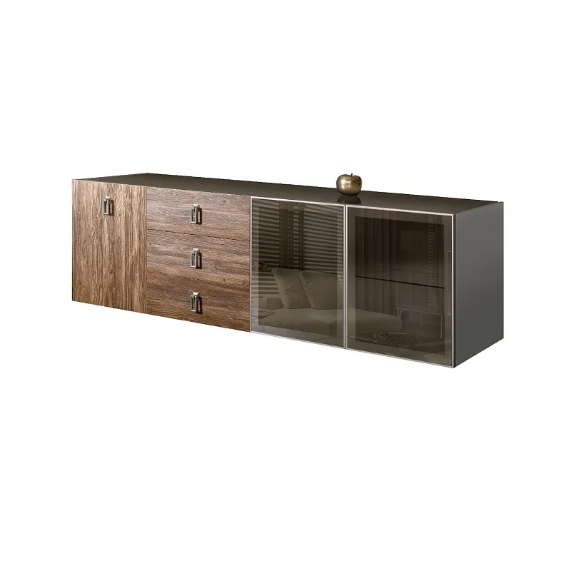 Комод 2.1м Bogemia Fly Wood Fa (Серый) (Lakobel/Хром) БМКМ-5[5][10]