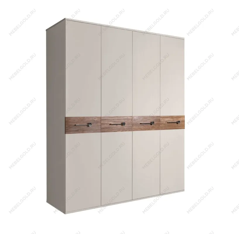 Шкаф 4-х дв. Bogemia Wood Wo (Шелк/Хром) БМШ2/4(Wo)