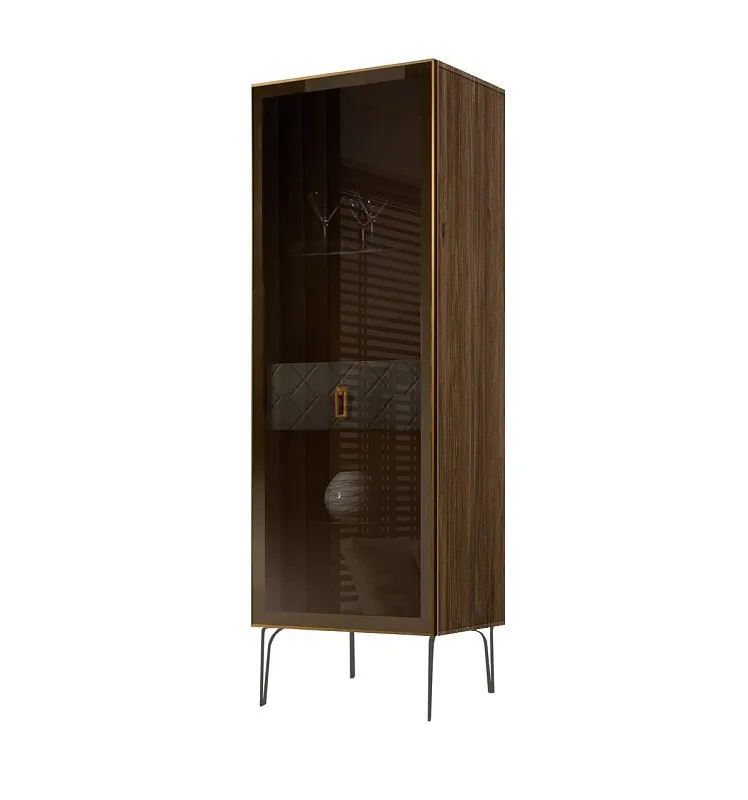 Витрина Bogemia Woodline Fa (Серый/Золото) БМВ1-1С