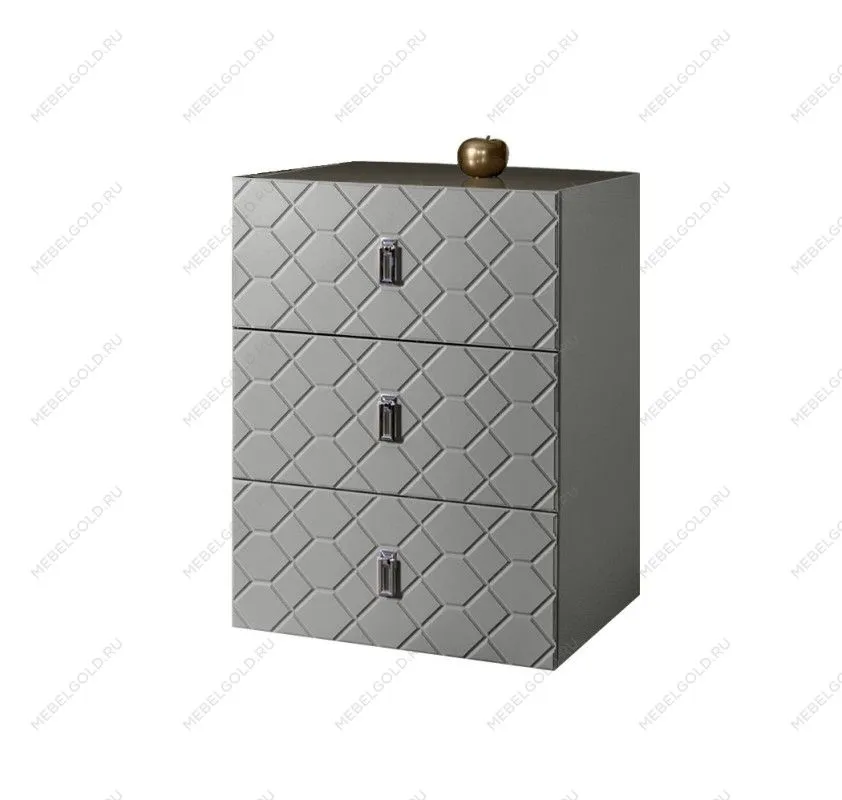 Комод Bogemia Fly Farfalle (Серый) (Lakobel/Хром) БМКМ-1