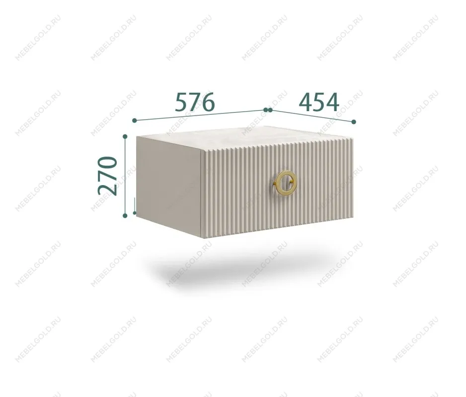 Тумба прикроватная Bogemia Fly Fillini (Шелк) (Novabuk/Золото) БМТП-1