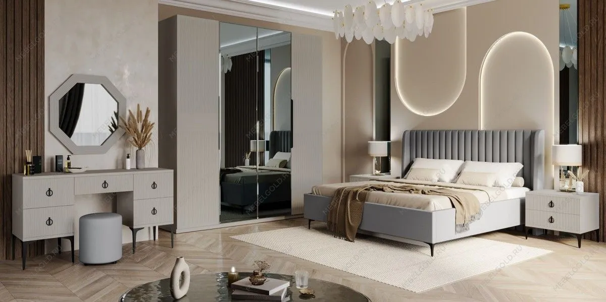 Кровать Стелла 160х200 светло серый камень | изображение 3