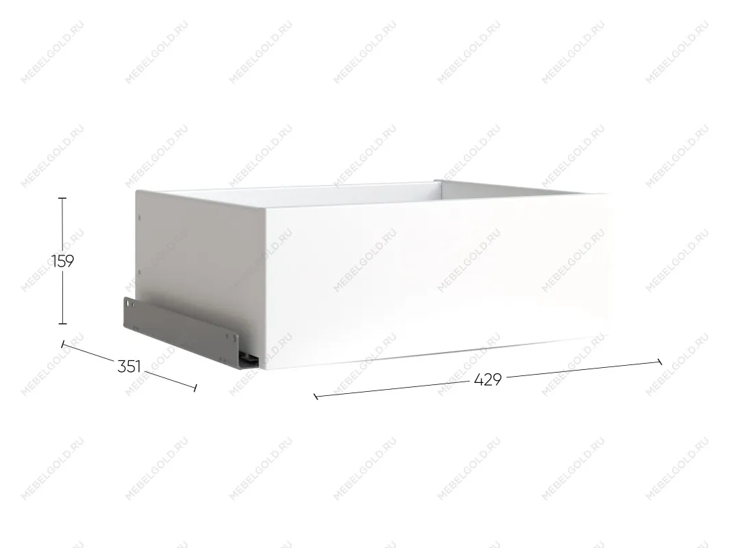 Ящик выдвижной к шкафу МАКС, 43х36х16 см, серый | изображение 1