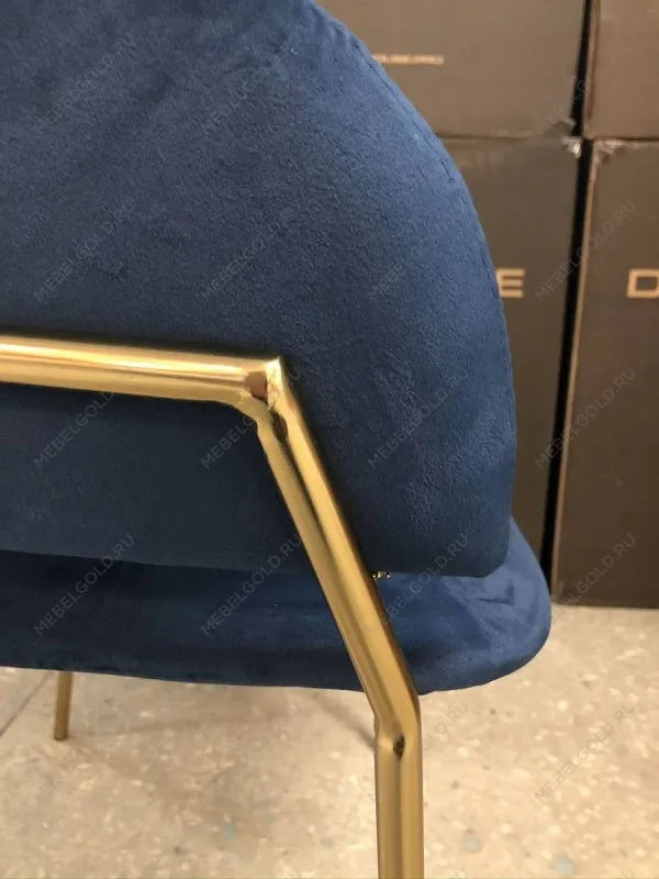 м. Марьина Роща - Стул Пиза темно-синий бархат ножки матовое золото | изображение 4