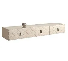 Тумба телевизионная 2.1м Bogemia Fly Farfalle (Слоновая кость) (Lakobel/Черный) БМТ-2