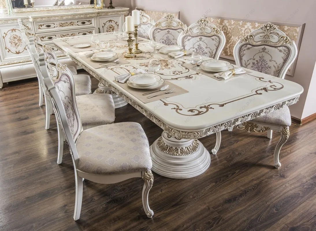 Стол Алсу белый глянец | изображение 1