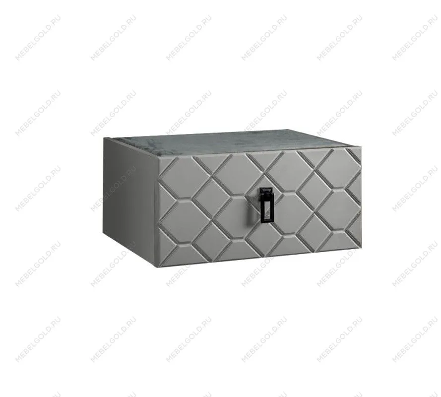 Тумба прикроватная Bogemia Fly Farfalle (Серый) (Novabuk/Черный) БМТП-1