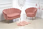 Кресло Halmar AMORINITO (светло-розовый/золотой) | изображение 2