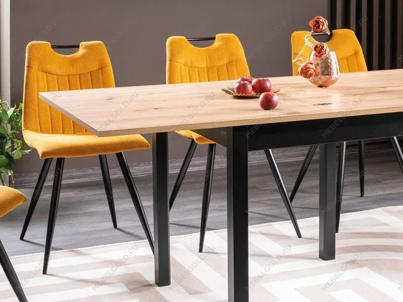 Стол обеденный Signal FLIP раскладной (дуб артизан/черный) | изображение 3