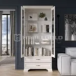 Шкаф с витриной Тиффани 2V2S вудлайн кремовый | изображение 3