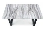 Стол обеденный Halmar MARLEY раскладной (белый мрамор/серый/черный) | изображение 3