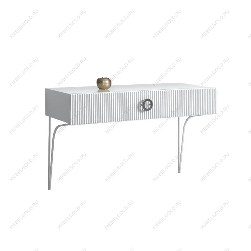 Стол туалетный (консоль) Bogemia Fillini (Белый) (Lakobel/Хром) БМСТ-1(FI)