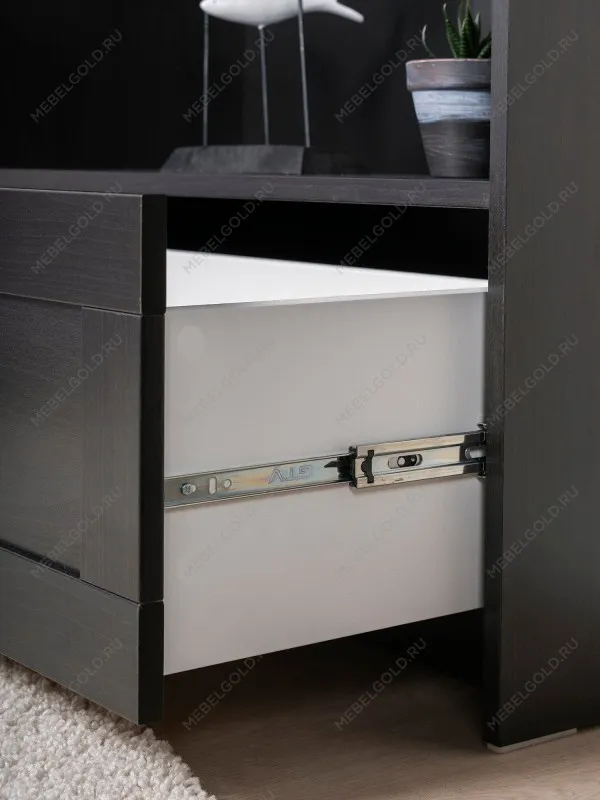 Стеллаж Сириус, 1 ящик, 78х35х190 см, черный, дуб венге | изображение 4