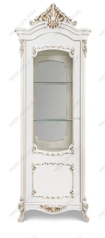 Витрина Флоренция 1-ств. белый глянец | изображение 1