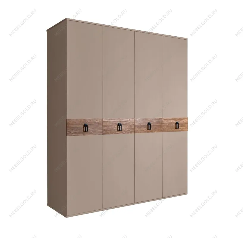 Шкаф 4-х дв. Bogemia Wood Fa (Мокка/Черный) БМШ2/4(Wo)