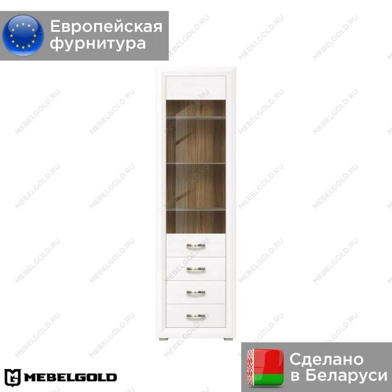 Шкаф с витриной Мальта REG1W3S | изображение 1