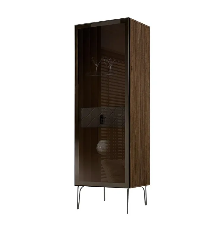 Витрина Bogemia Woodline Fa (Серый/Черный) БМВ1-1С
