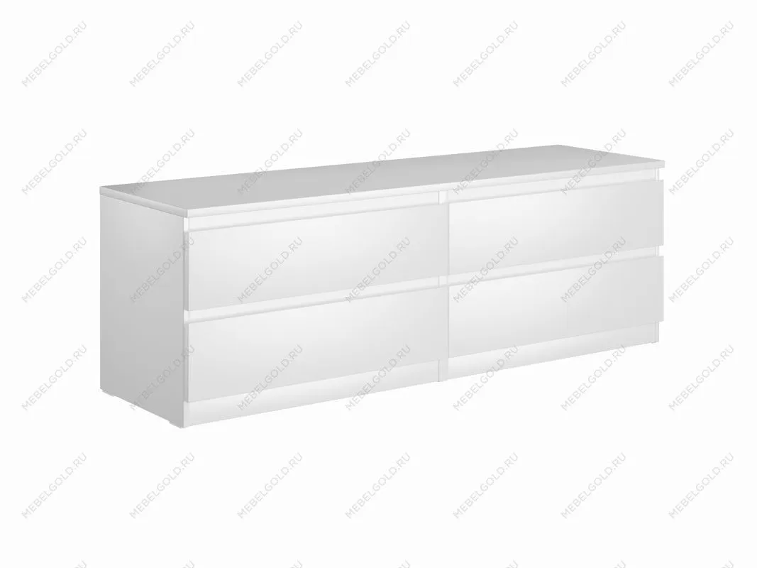 МАЛЬТА комод ИКЕА / IKEA 4 ящика 160х54 белый | изображение 1