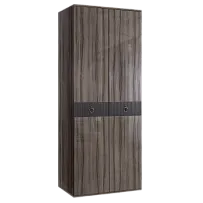 Шкаф 2-х дверный Римини СОЛО (Орех империя/Серебро) РМШ2/2(s)