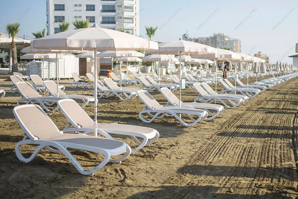 Шезлонг Nardi Omega без подлокотников, бело-бежевый | изображение 5