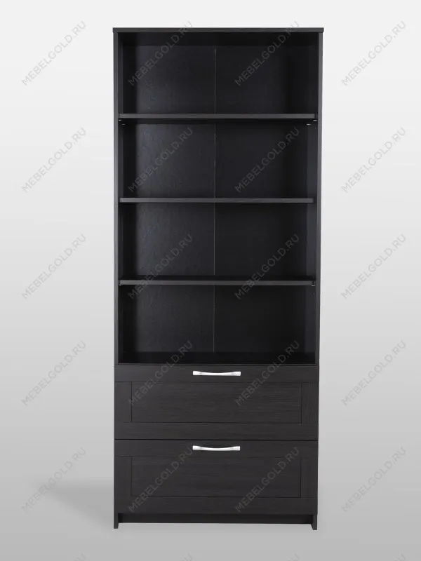 Стеллаж Сириус, 2 ящика, 78х35х190 см, черный, дуб венге | изображение 9